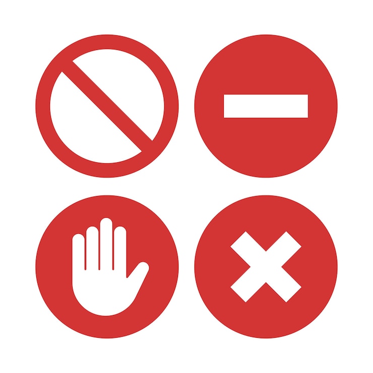 Gratis Vector geen tekens ingesteld