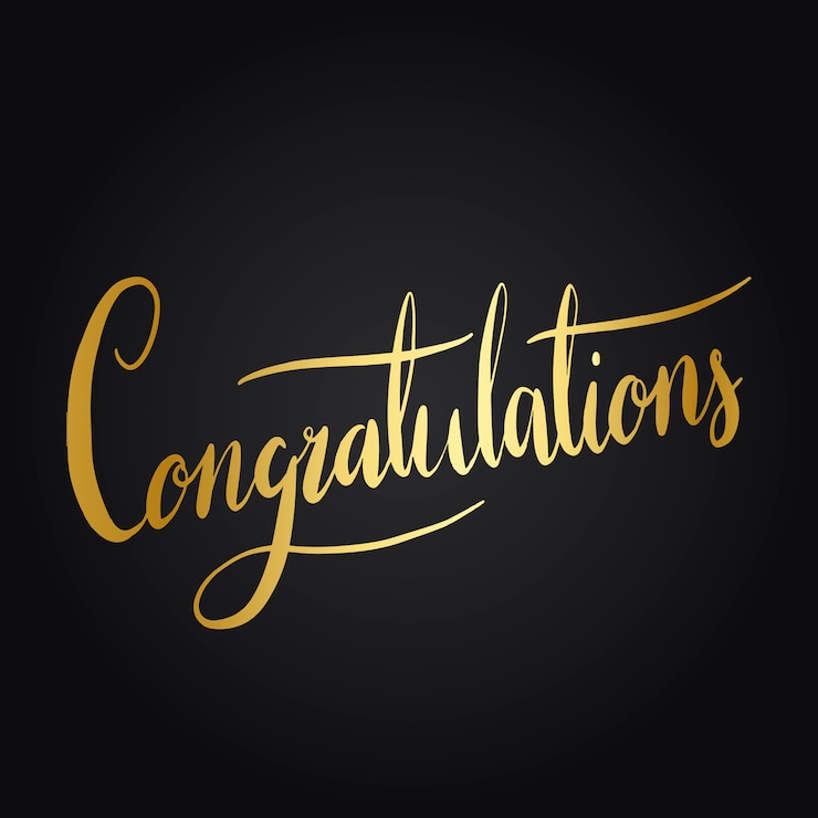 Gratis Vector gefeliciteerd typografie formulering stijl vector