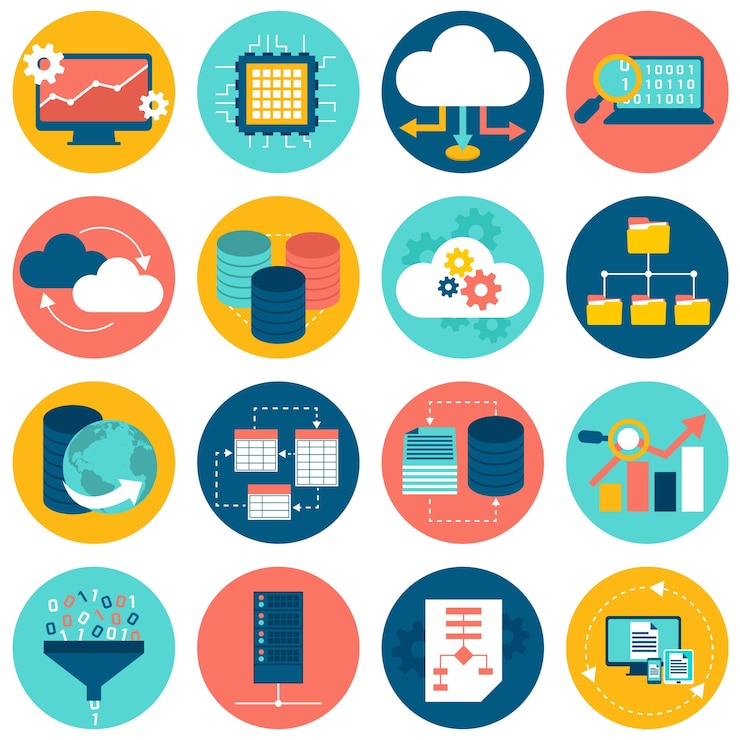 Gratis Vector gegevens analyse pictogrammen