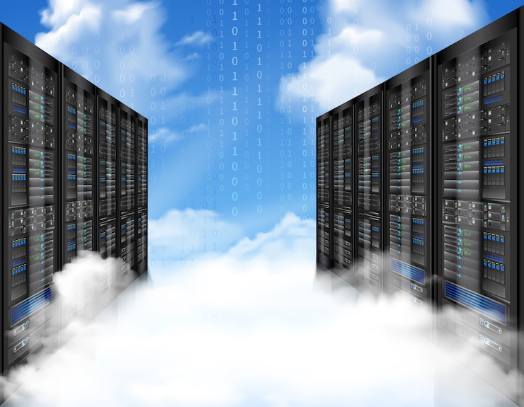 Gratis Vector gegevensopslag in de wolken
