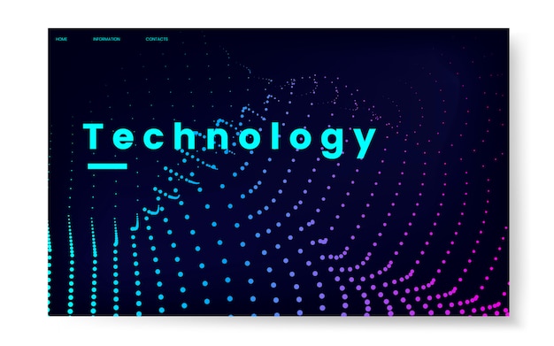 Gegevensvisualisatie deeltje dynamische golfpatroonvector