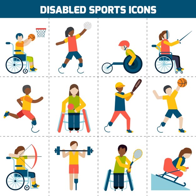 Gehandicapt Sport Pictogrammen