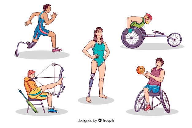 Gratis vector gehandicapte atleet