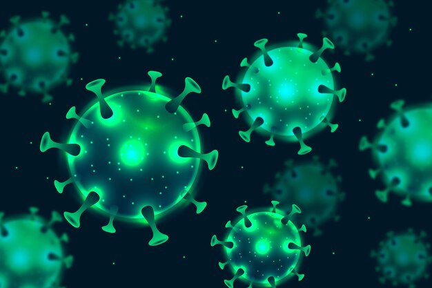 Geïllustreerde coronavirus concept achtergrond