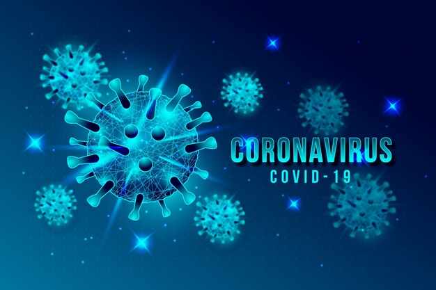 Geïllustreerde coronavirus concept wallpaper