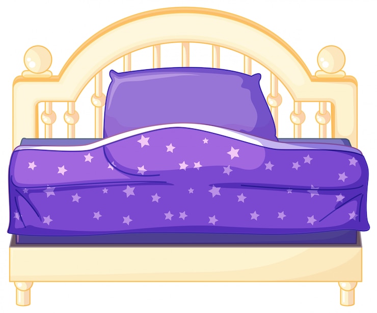 Gratis Vector geïsoleerd bed