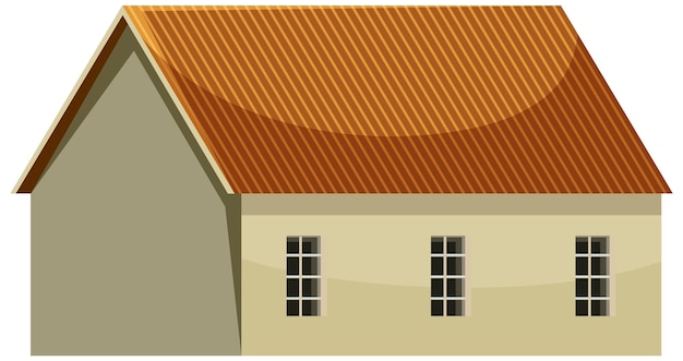 Gratis vector geïsoleerd huis op witte achtergrond