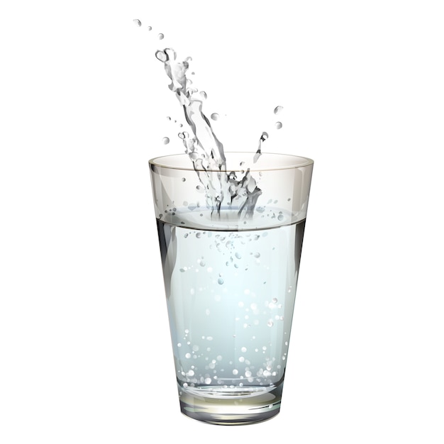 Geïsoleerde waterglas