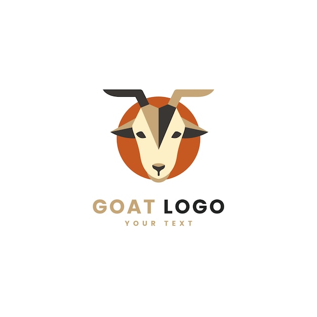 Gratis vector geit logo sjabloonontwerp