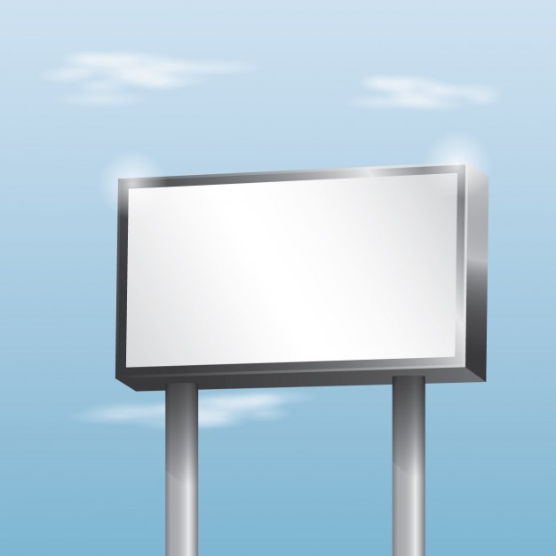 Gratis vector gekleurde billboard ontwerp