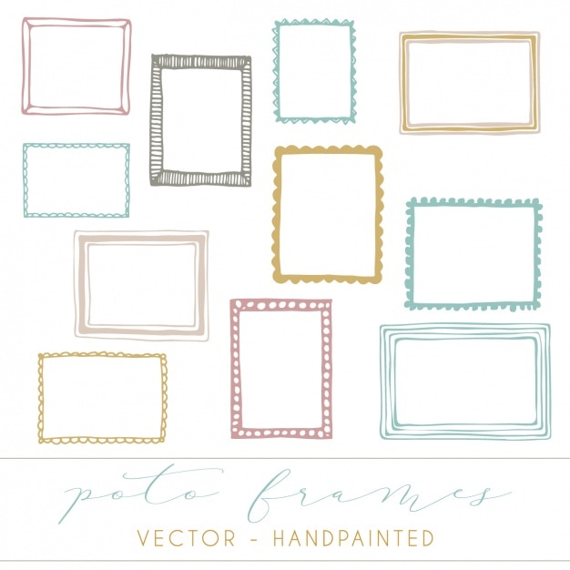 Gratis vector gekleurde frames-collectie