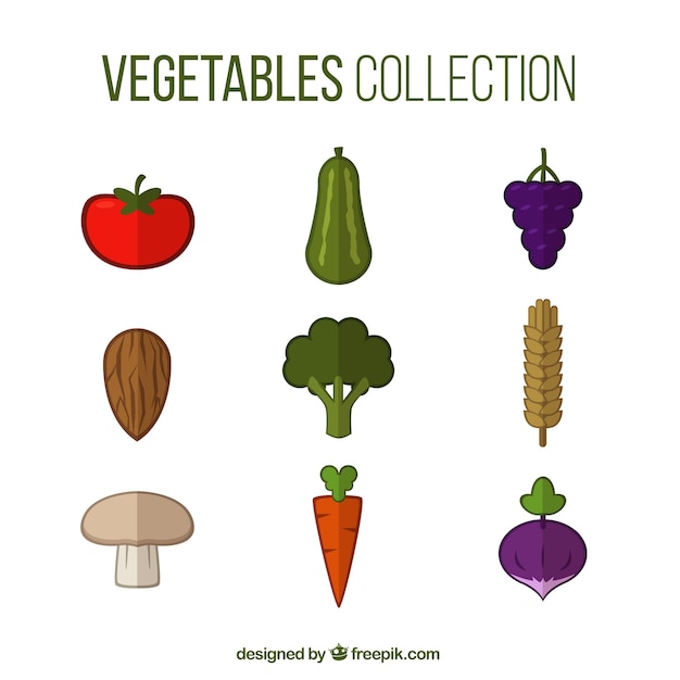 Gratis vector gekleurde fruit collectie