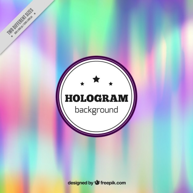 Gratis vector gekleurde hologram achtergrond