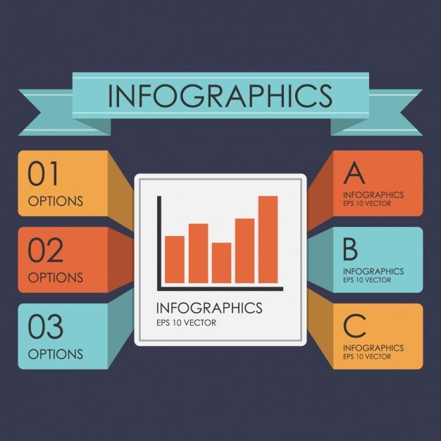 Gekleurde infographic template