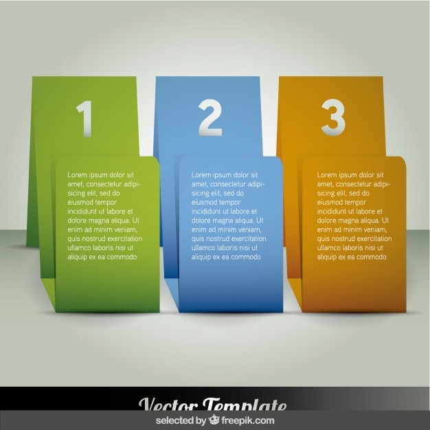 Gratis vector gekleurde linten infographic