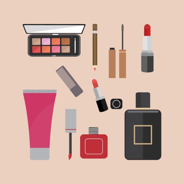 Gekleurde make-up elementen