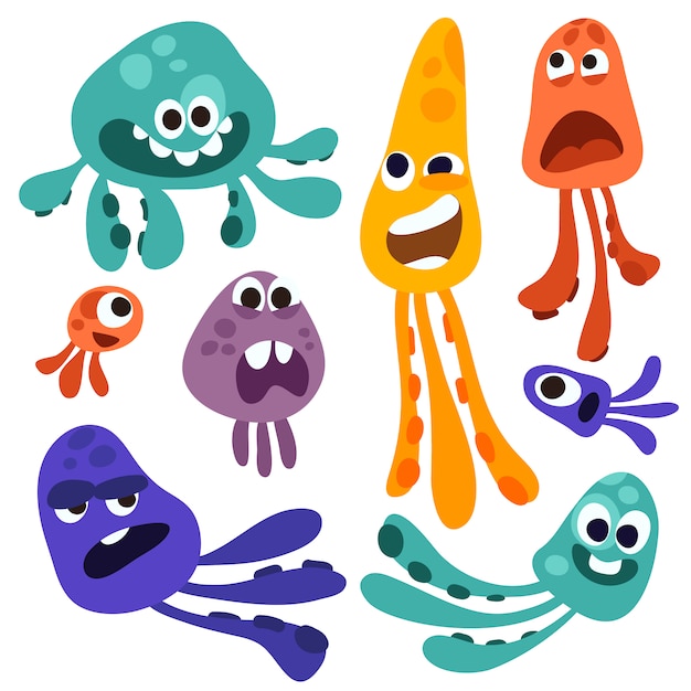 Gekleurde octopussen collectie