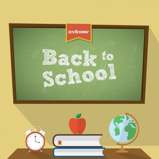 Gekleurde terug naar school achtergrond