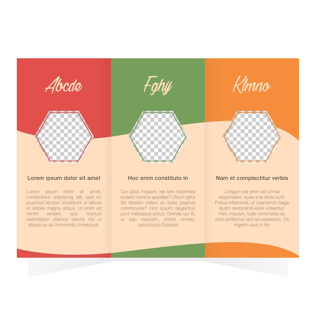 Gratis vector gekleurde trifold template