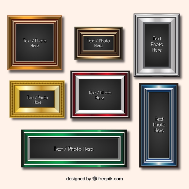 Gekleurde vintage frames