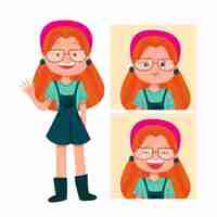 Gratis vector gekleurde vrouw avatars