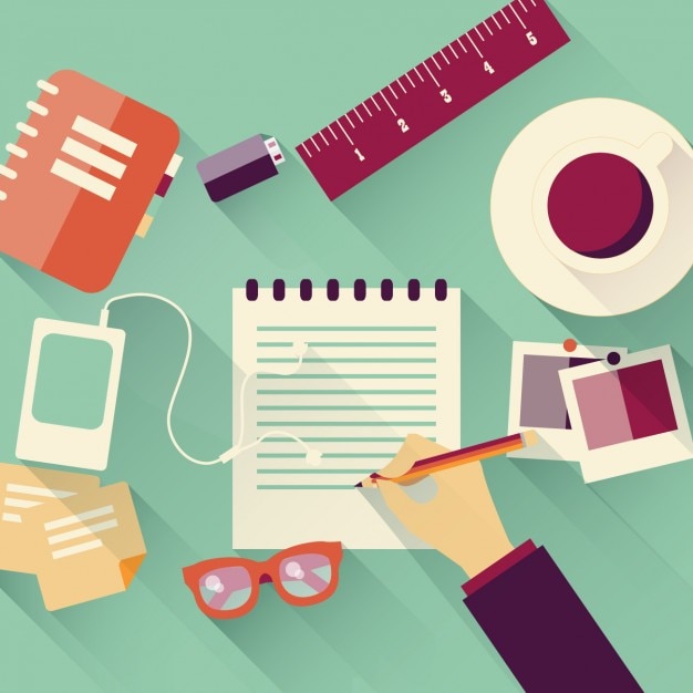 Gratis Vector gekleurde werken scene