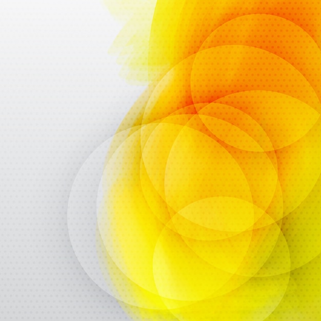 Gele abstracte achtergrond met cirkels.