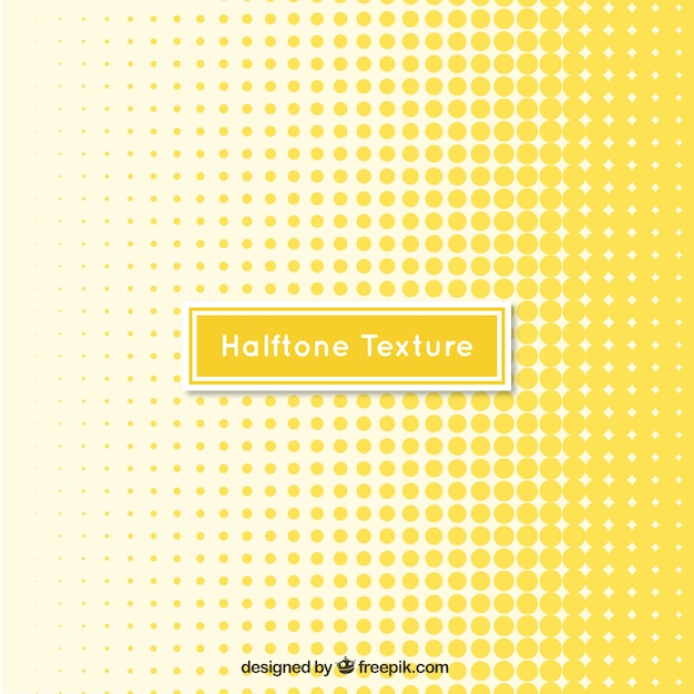 Gratis vector gele achtergrond van halftone