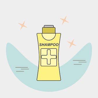 Gele shampoo fles logo sjabloon vector eps 10