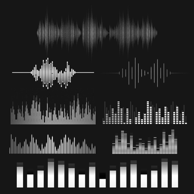 Gratis Vector geluidsgolf equalizer vector ontwerpset