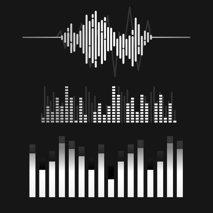 Gratis Vector geluidsgolf equalizer vector ontwerpset