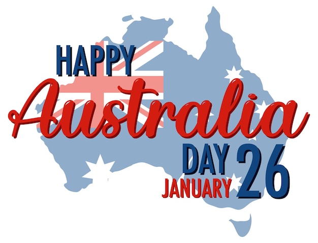 Gelukkig Australia Day-bannerontwerp