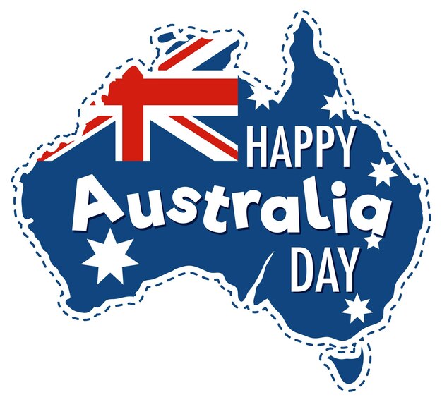 Gelukkig Australia Day-bannerontwerp