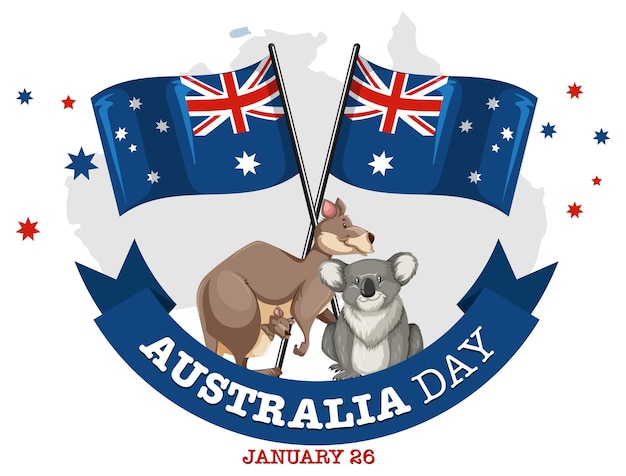 Gelukkig Australia Day-bannerontwerp