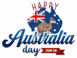 Gratis vector gelukkig australia day-bannerontwerp