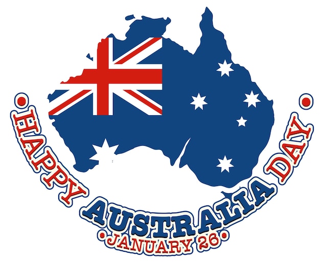 Gratis vector gelukkig australia day-bannerontwerp