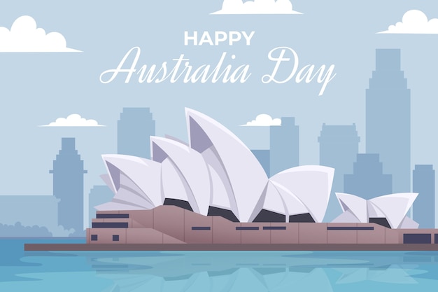 Gratis vector gelukkig australië dag illustratie