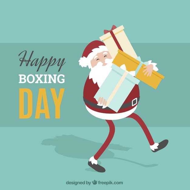 Gelukkig Boxing Day met lachende kerstman