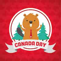 Gratis vector gelukkig canada dagconcept