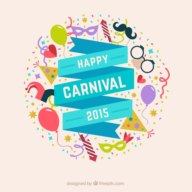 Gelukkig carnaval lint
