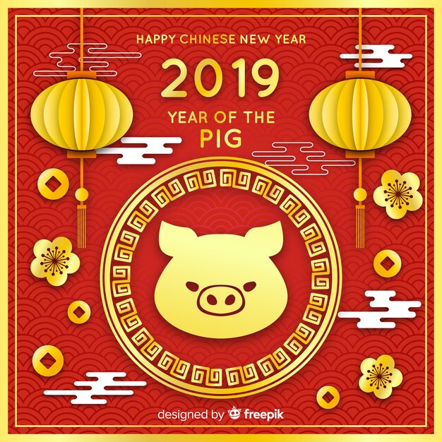 Gelukkig Chinees nieuw jaar 2019