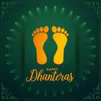 Gratis vector gelukkig dhanteras traditionele hindoe festival wensen kaart