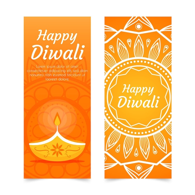 Gelukkig diwali banners concept