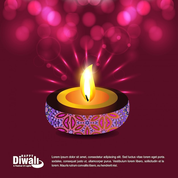 Gelukkig diwali creatief ontwerp