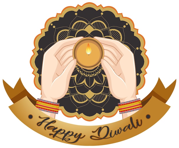 Gratis vector gelukkig diwali-lichtfestival