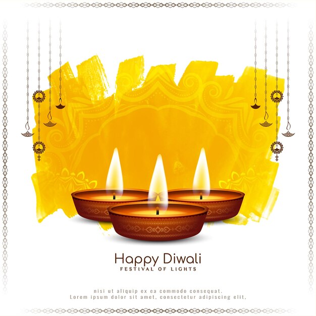 Gelukkig Diwali religieus hindoe festival viering achtergrondontwerp