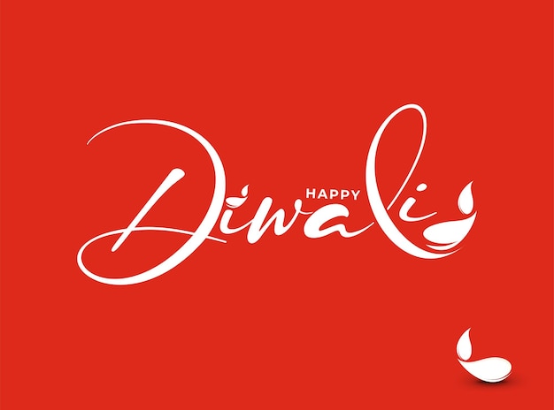 Gelukkig Diwali-tekstontwerp Abstracte vectorillustratie