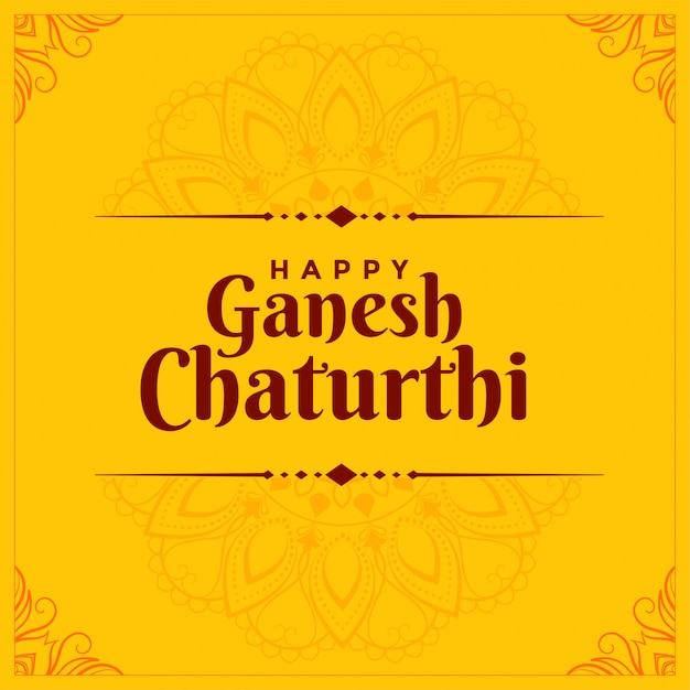 Gelukkig ganesh chaturthi festival kaart ontwerp