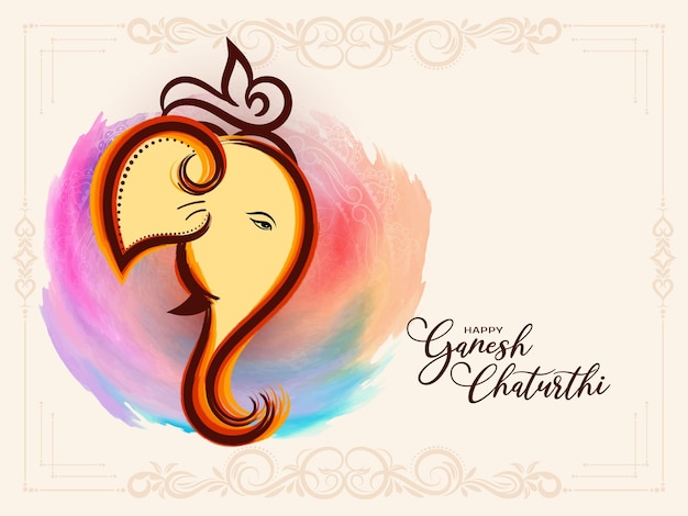 Gelukkig Ganesh Chaturthi festival stijlvolle religieuze achtergrond