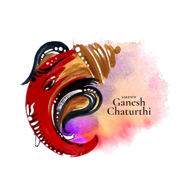 Gelukkig ganesh chaturthi indian festival wenskaart ontwerp